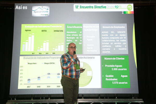 Encuentro Directivo Grupo EPM 2021 
Encuentro Directivo Grupo EPM 2021 
Fecha: 9 SEPTIEMBRE 2021
Para descargar esta fotografía en alta resolución, haga clic sobre la imagen hasta que la misma se despliegue en la pantalla completa; luego dé clic derecho y elija la opción "guardar imagen como". 
En caso de publicación por cualquier medio, solicitamos acompañarla del crédito: "Foto EPM"
Palabras clave: Encuentro Directivo Grupo EPM 2021
