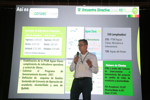 Encuentro Directivo Grupo EPM 2021 
Encuentro Directivo Grupo EPM 2021 
Fecha: 9 SEPTIEMBRE 2021
Para descargar esta fotografía en alta resolución, haga clic sobre la imagen hasta que la misma se despliegue en la pantalla completa; luego dé clic derecho y elija la opción "guardar imagen como". 
En caso de publicación por cualquier medio, solicitamos acompañarla del crédito: "Foto EPM"
Palabras clave: Encuentro Directivo Grupo EPM 2021