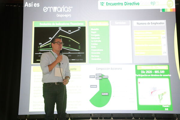 Encuentro Directivo Grupo EPM 2021 
Encuentro Directivo Grupo EPM 2021 
Fecha: 9 SEPTIEMBRE 2021
Para descargar esta fotografía en alta resolución, haga clic sobre la imagen hasta que la misma se despliegue en la pantalla completa; luego dé clic derecho y elija la opción "guardar imagen como". 
En caso de publicación por cualquier medio, solicitamos acompañarla del crédito: "Foto EPM"
Palabras clave: Encuentro Directivo Grupo EPM 2021