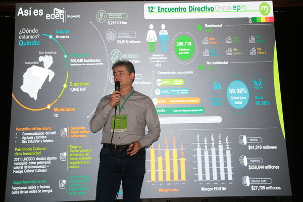 Encuentro Directivo Grupo EPM 2021 
Encuentro Directivo Grupo EPM 2021 
Fecha: 9 SEPTIEMBRE 2021
Para descargar esta fotografía en alta resolución, haga clic sobre la imagen hasta que la misma se despliegue en la pantalla completa; luego dé clic derecho y elija la opción "guardar imagen como". 
En caso de publicación por cualquier medio, solicitamos acompañarla del crédito: "Foto EPM"
Palabras clave: Encuentro Directivo Grupo EPM 2021