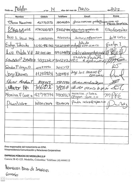 Talento Humano Renovación Banco Imágenes
Talento Humano Renovación Banco Imágenes
Fecha: 15 Marzo 2022
Para descargar esta fotografía en alta resolución, haga clic sobre la imagen hasta que la misma se despliegue en la pantalla completa; luego dé clic derecho y elija la opción "guardar imagen como". 
En caso de publicación por cualquier medio, solicitamos acompañarla del crédito: "Foto EPM"

Palabras clave: Talento Humano Renovación Banco Imágenes
