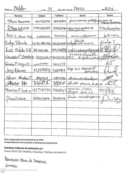 Talento Humano Renovación Banco Imágenes
Talento Humano Renovación Banco Imágenes
Fecha: 15 Marzo 2022
Para descargar esta fotografía en alta resolución, haga clic sobre la imagen hasta que la misma se despliegue en la pantalla completa; luego dé clic derecho y elija la opción "guardar imagen como". 
En caso de publicación por cualquier medio, solicitamos acompañarla del crédito: "Foto EPM"

Palabras clave: Talento Humano Renovación Banco Imágenes