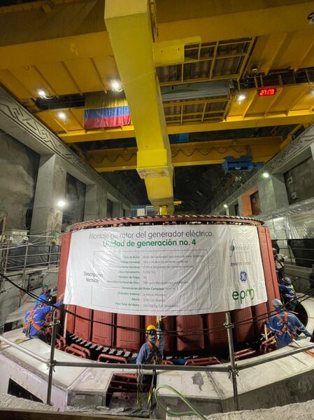 Instalación rotor unidad 4
Fecha: 30 Jun 2023
Para descargar esta fotografía en alta resolución, haga clic sobre la imagen hasta que la misma se despliegue en la pantalla completa; luego dé clic derecho y elija la opción "guardar imagen como".
En caso de publicación por cualquier medio, solicitamos acompañarla del crédito: "Foto EPM"
