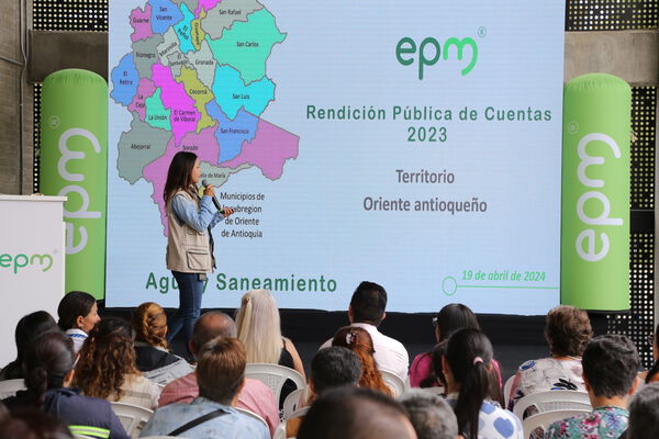Rendición cuentas Oriente
Rendición cuentas Oriente
Fecha: 19 Abril 2024
Para descargar esta fotografía en alta resolución, haga clic sobre la imagen hasta que la misma se despliegue en la pantalla completa; luego dé clic derecho y elija la opción "guardar imagen como". 
En caso de publicación por cualquier medio, solicitamos acompañarla del crédito: "Foto EPM"
Palabras clave: Rendición cuentas Oriente