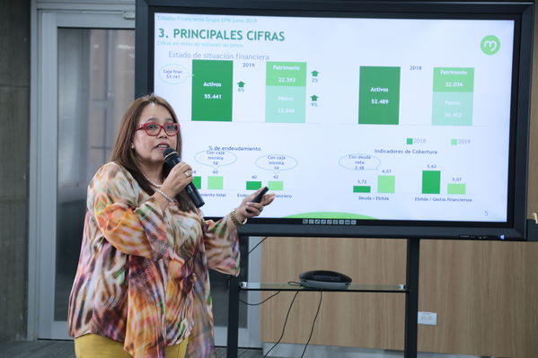 Rueda de prensa – Resultados financieros primer semestre 2019
Rueda de prensa – Resultados financieros primer semestre 2019
Fecha: Agosto 14 de 2019. 
Para descargar esta fotografía en alta resolución, haga clic sobre la imagen hasta que la misma se despliegue en la pantalla completa; luego dé clic derecho y elija la opción "guardar imagen como". 
En caso de publicación por cualquier medio, solicitamos acompañarla del crédito: "Foto EPM"
Palabras clave: Rueda de prensa – Resultados financieros primer semestre 2019