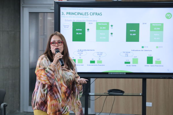 Rueda de prensa – Resultados financieros primer semestre 2019
Rueda de prensa – Resultados financieros primer semestre 2019
Fecha: Agosto 14 de 2019. 
Para descargar esta fotografía en alta resolución, haga clic sobre la imagen hasta que la misma se despliegue en la pantalla completa; luego dé clic derecho y elija la opción "guardar imagen como". 
En caso de publicación por cualquier medio, solicitamos acompañarla del crédito: "Foto EPM"
Palabras clave: Rueda de prensa – Resultados financieros primer semestre 2019