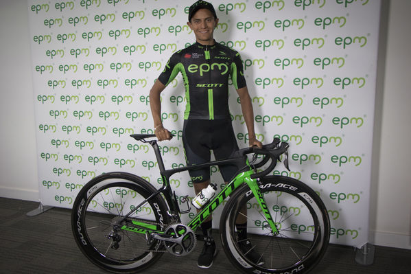 Presentación Equipo Ciclismo EPM 2018
Presentación del Equipo de Ciclismo EPM 2018
Fecha: Enero 31 de 2018
Para descargar esta fotografía en alta resolución, haga clic sobre la imagen hasta que la misma se despliegue en la pantalla completa; luego dé clic derecho y elija la opción "guardar imagen como". 
En caso de publicación por cualquier medio, solicitamos acompañarla del crédito: "Foto EPM"
Palabras clave: Presentación Equipo Ciclismo EPM 2018