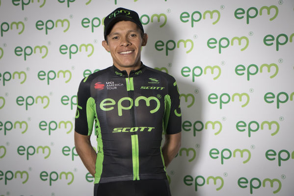 Presentación del Equipo de Ciclismo EPM 2018
Presentación del Equipo de Ciclismo EPM 2018
Fecha: Enero 31 de 2018
Para descargar esta fotografía en alta resolución, haga clic sobre la imagen hasta que la misma se despliegue en la pantalla completa; luego dé clic derecho y elija la opción "guardar imagen como". 
En caso de publicación por cualquier medio, solicitamos acompañarla del crédito: "Foto EPM"
Palabras clave: Presentación del Equipo de Ciclismo EPM 2018