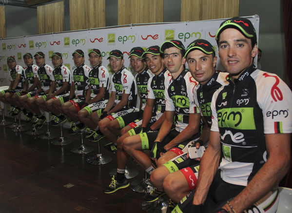 Lanzamiento del equipo de ciclismo EPM – UNE - Área Metropolitana
Lanzamiento del equipo de ciclismo EPM – UNE - Área Metropolitana
Fecha: Marzo 12 de 2014
Para descargar esta fotografía en alta resolución, haga clic sobre la imagen hasta que la misma se despliegue en la pantalla completa; luego dé clic derecho y elija la opción "guardar imagen como". 
En caso de publicación por cualquier medio, solicitamos acompañarla del crédito: "Foto EPM"
Palabras clave: Lanzamiento equipo ciclismo EPM UNE Área Metropolitana