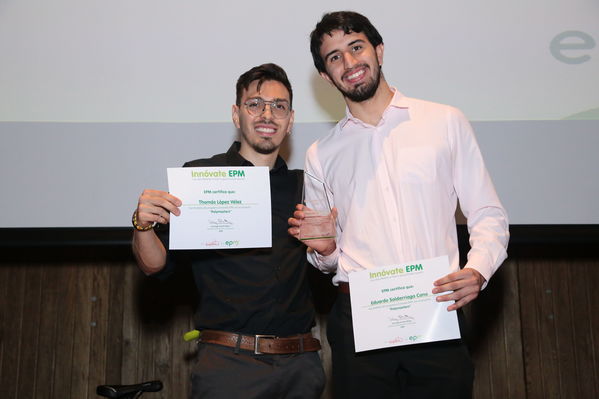 Gran final de Innóvate EPM
Gran final de Innóvate EPM.
Fecha: 26 Octubre 2018.
Para descargar esta fotografía en alta resolución, haga clic sobre la imagen hasta que la misma se despliegue en la pantalla completa; luego dé clic derecho y elija la opción "guardar imagen como". 
En caso de publicación por cualquier medio, solicitamos acompañarla del crédito: "Foto EPM"

Palabras clave: Gran final Innóvate EPM