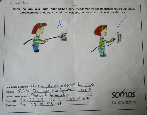Por ti estamos ahí-Premiación concurso de dibujo
Por ti estamos ahí-Premiación concurso de dibujo
Fecha: Agosto 23 de 2017
Para descargar esta fotografía en alta resolución, haga clic sobre la imagen hasta que la misma se despliegue en la pantalla completa; luego dé clic derecho y elija la opción "guardar imagen como". 
En caso de publicación por cualquier medio, solicitamos acompañarla del crédito: "Foto EPM"
Palabras clave: Por ti estamos ahí-Premiación concurso de dibujo