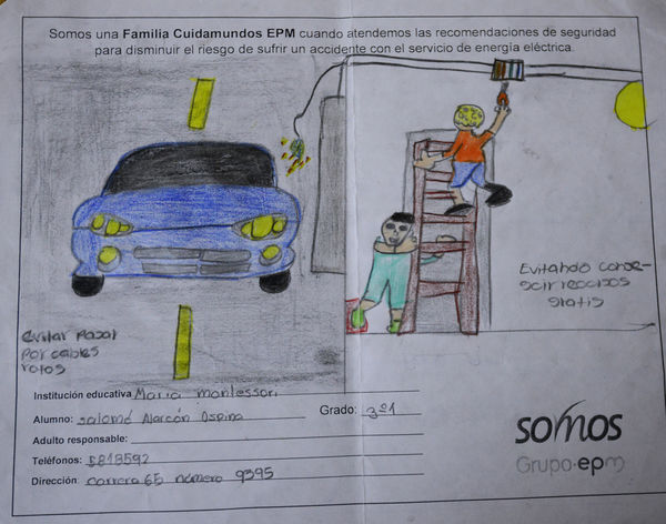 Por ti estamos ahí-Premiación concurso de dibujo
Por ti estamos ahí-Premiación concurso de dibujo
Fecha: Agosto 23 de 2017
Para descargar esta fotografía en alta resolución, haga clic sobre la imagen hasta que la misma se despliegue en la pantalla completa; luego dé clic derecho y elija la opción "guardar imagen como". 
En caso de publicación por cualquier medio, solicitamos acompañarla del crédito: "Foto EPM"
Palabras clave: Por ti estamos ahí-Premiación concurso de dibujo