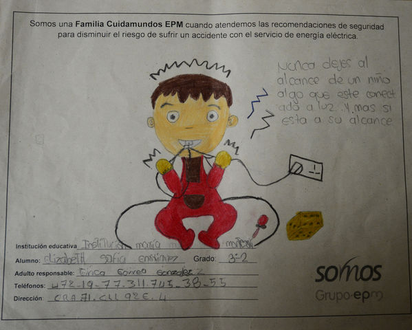 Por ti estamos ahí-Premiación concurso de dibujo
Por ti estamos ahí-Premiación concurso de dibujo
Fecha: Agosto 23 de 2017
Para descargar esta fotografía en alta resolución, haga clic sobre la imagen hasta que la misma se despliegue en la pantalla completa; luego dé clic derecho y elija la opción "guardar imagen como". 
En caso de publicación por cualquier medio, solicitamos acompañarla del crédito: "Foto EPM"
Palabras clave: Por ti estamos ahí-Premiación concurso de dibujo