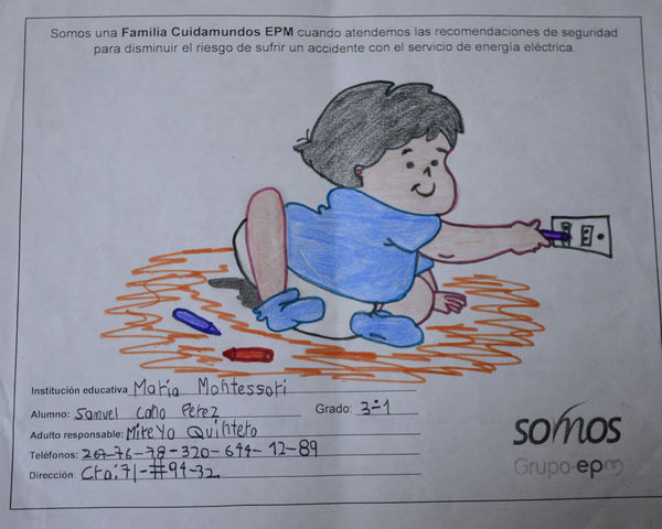 Por ti estamos ahí-Premiación concurso de dibujo
Por ti estamos ahí-Premiación concurso de dibujo
Fecha: Agosto 23 de 2017
Para descargar esta fotografía en alta resolución, haga clic sobre la imagen hasta que la misma se despliegue en la pantalla completa; luego dé clic derecho y elija la opción "guardar imagen como". 
En caso de publicación por cualquier medio, solicitamos acompañarla del crédito: "Foto EPM"
Palabras clave: Por ti estamos ahí-Premiación concurso de dibujo