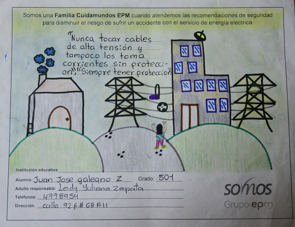 Por ti estamos ahí-Premiación concurso de dibujo
Por ti estamos ahí-Premiación concurso de dibujo
Fecha: Agosto 23 de 2017
Para descargar esta fotografía en alta resolución, haga clic sobre la imagen hasta que la misma se despliegue en la pantalla completa; luego dé clic derecho y elija la opción "guardar imagen como". 
En caso de publicación por cualquier medio, solicitamos acompañarla del crédito: "Foto EPM"
Palabras clave: Por ti estamos ahí-Premiación concurso de dibujo